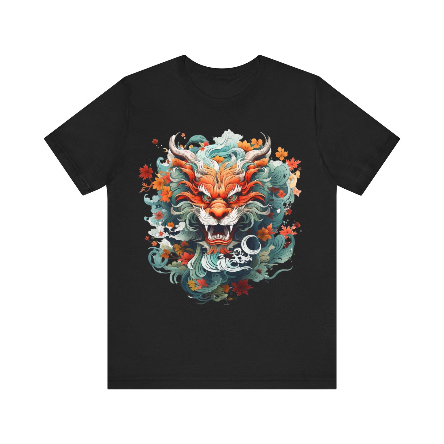 cartoon fierce loong pattern t-shirt