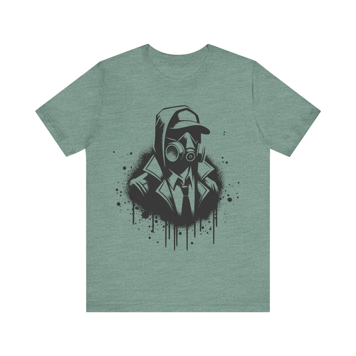 gas mask soldier logo t-shirt