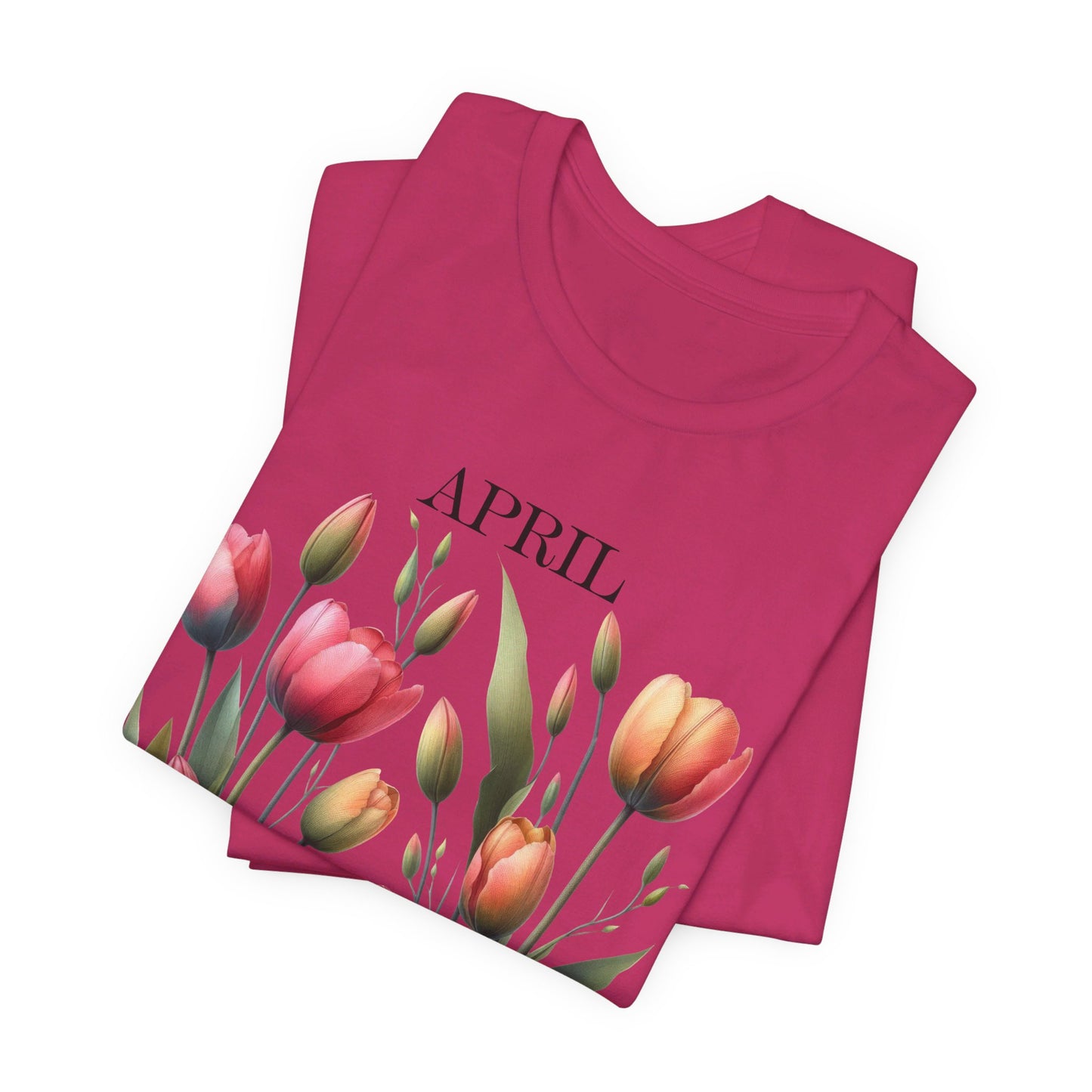 april tulip flowers t-shirt