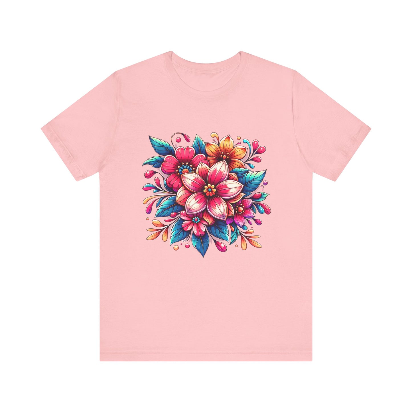 flower jersey short sleeve tee