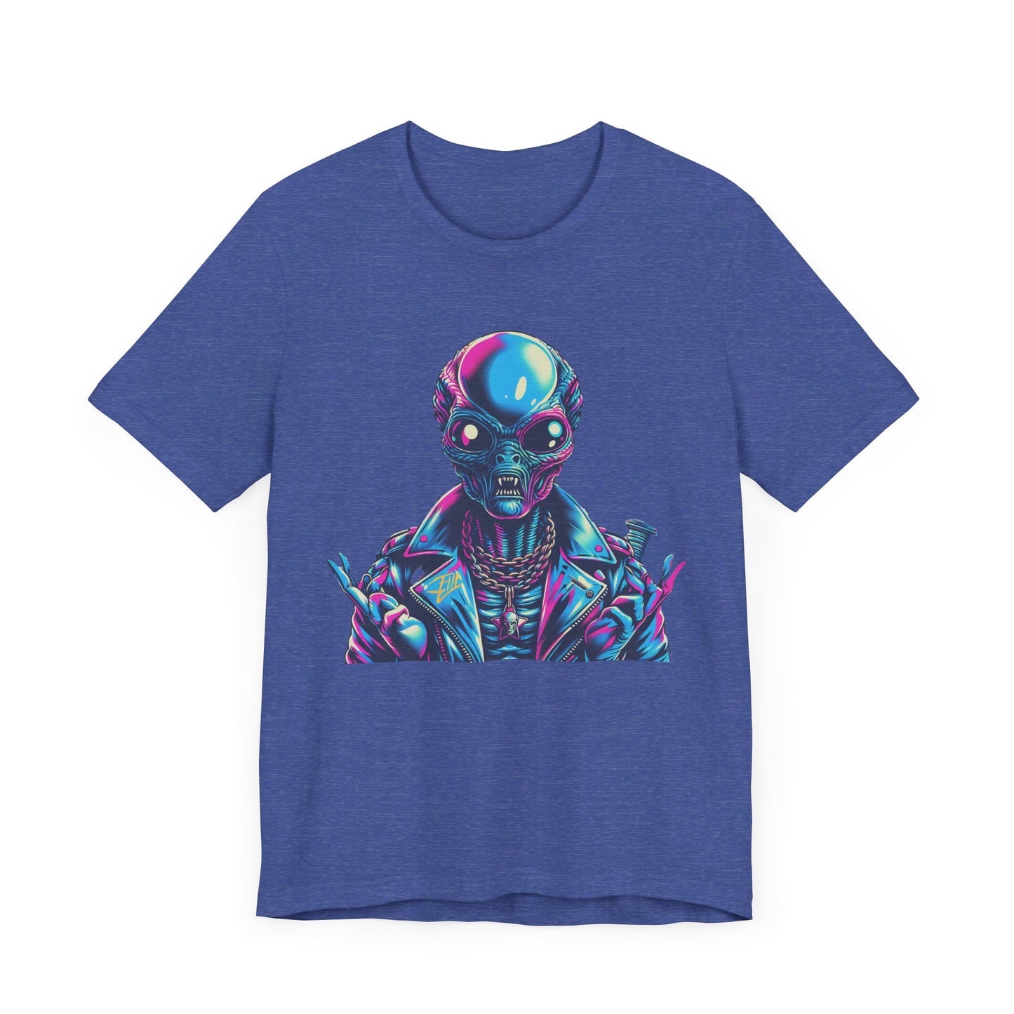 colorful alien jersey short sleeve unisex tee