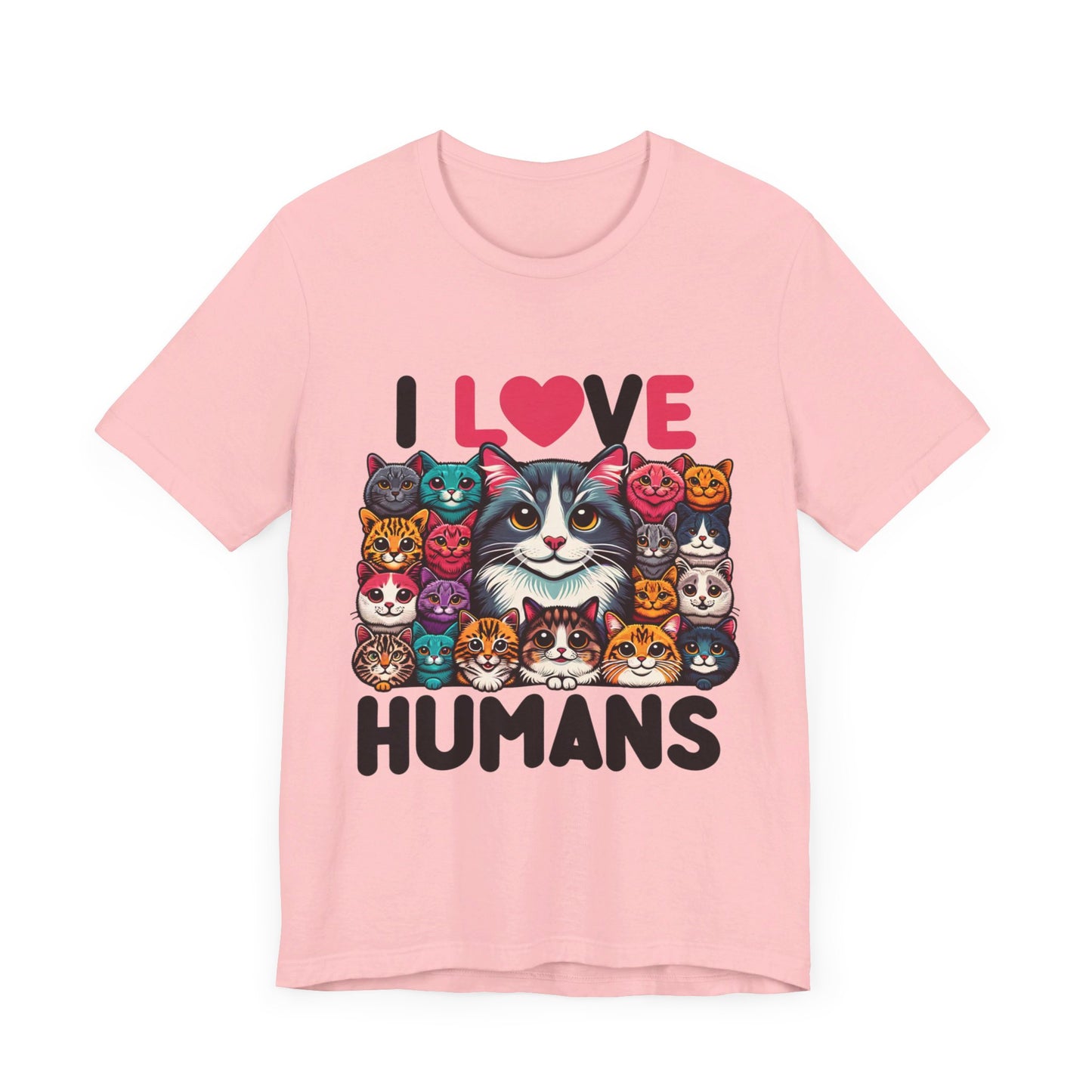 kitty loves humans unisex jersey short sleeve tee