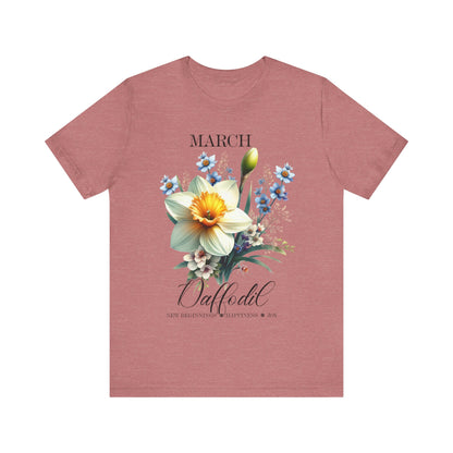 March Daffodil Flowers T-Shirt