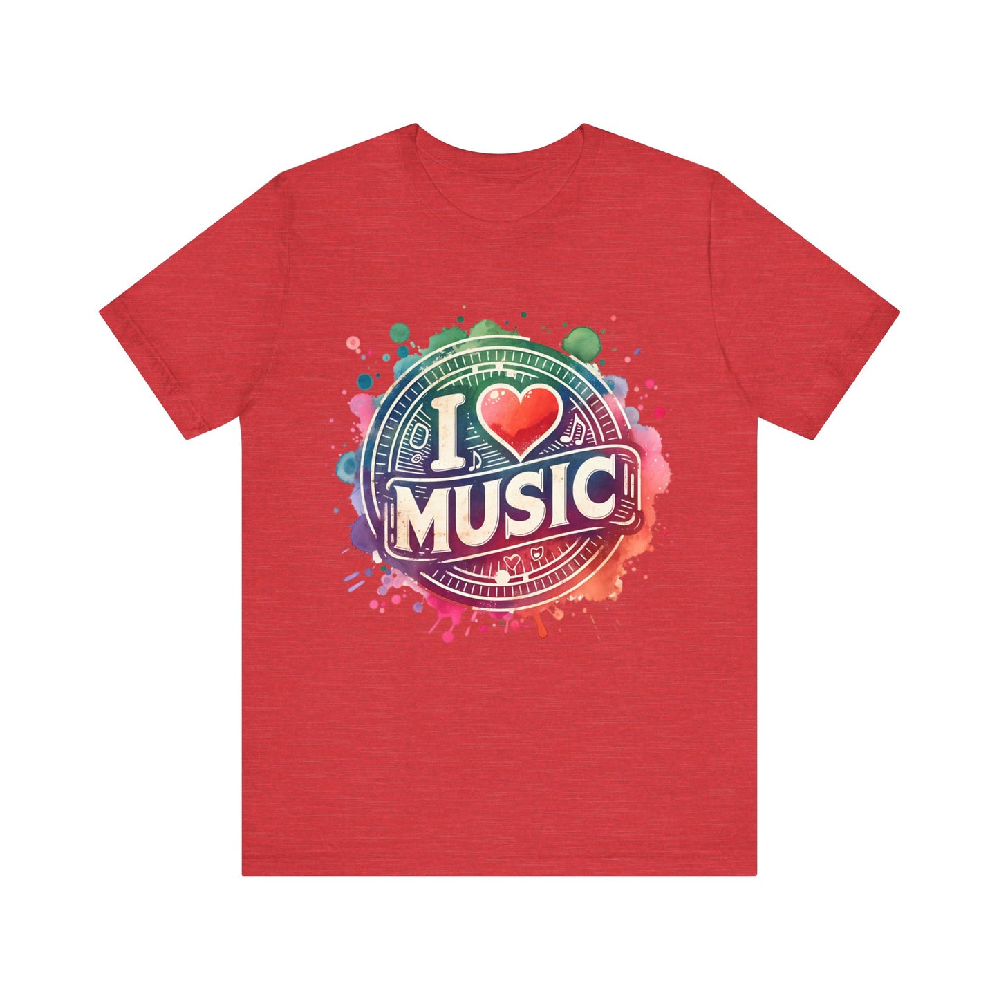 love music heart t-shirt