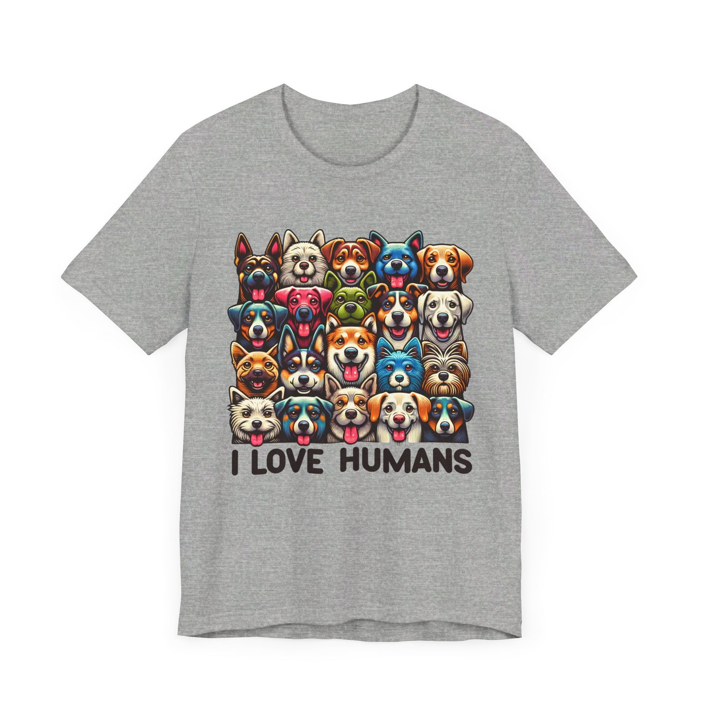 i love humans unisex jersey short sleeve tee