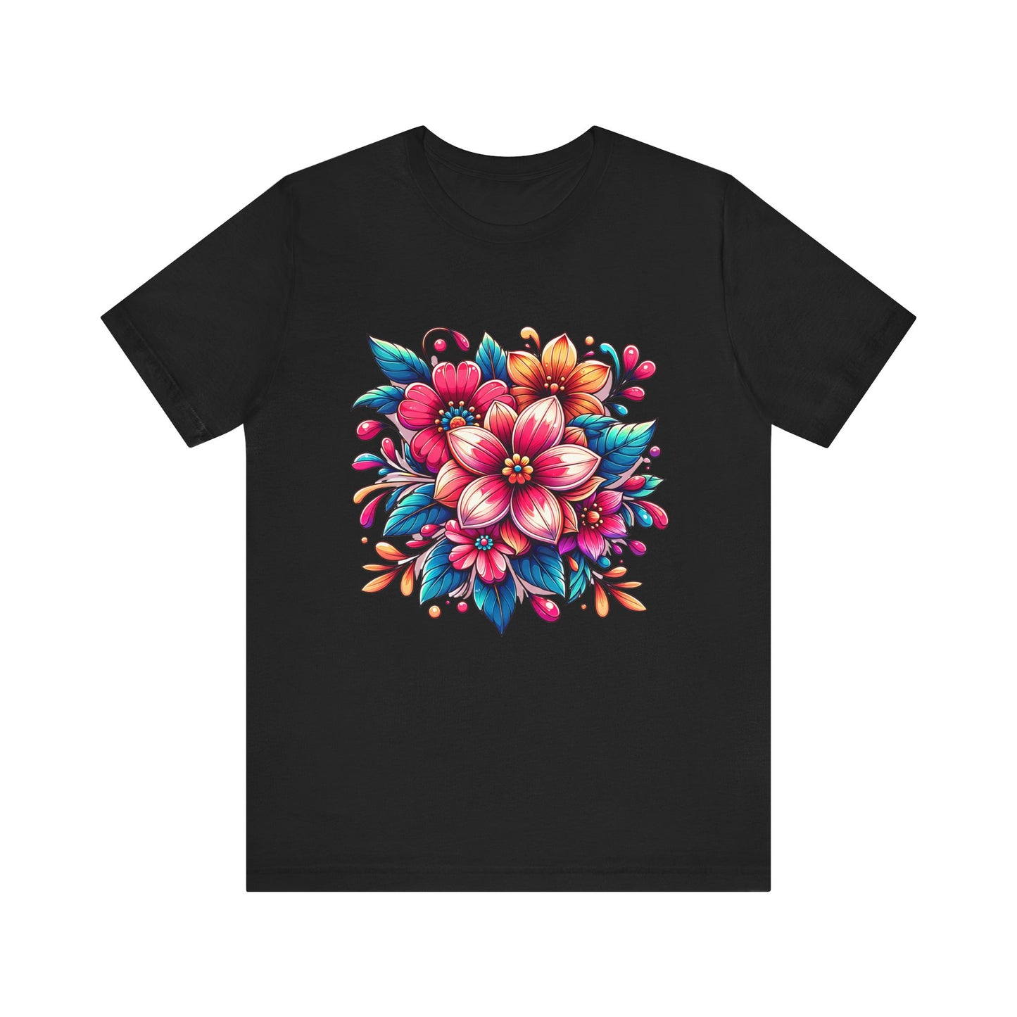 flower jersey short sleeve tee