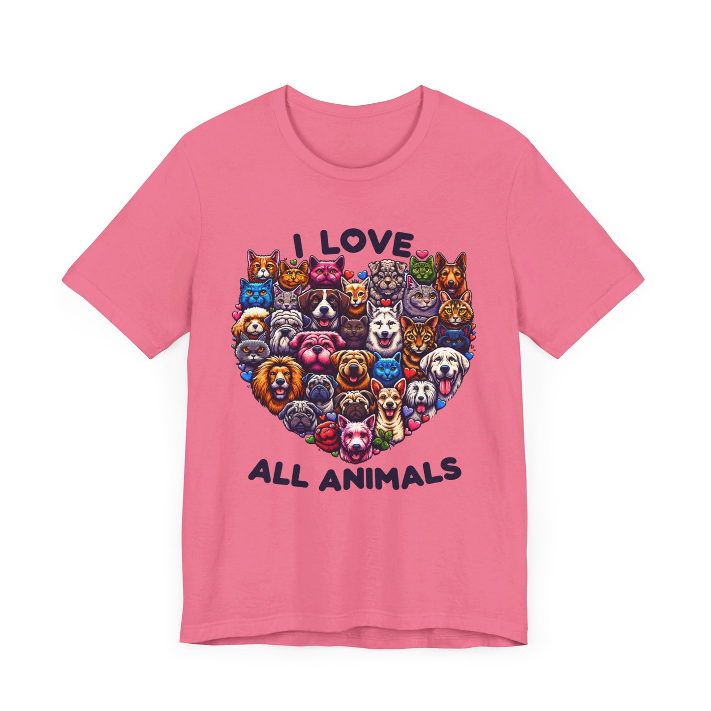 i love all animals unisex jersey short sleeve tee