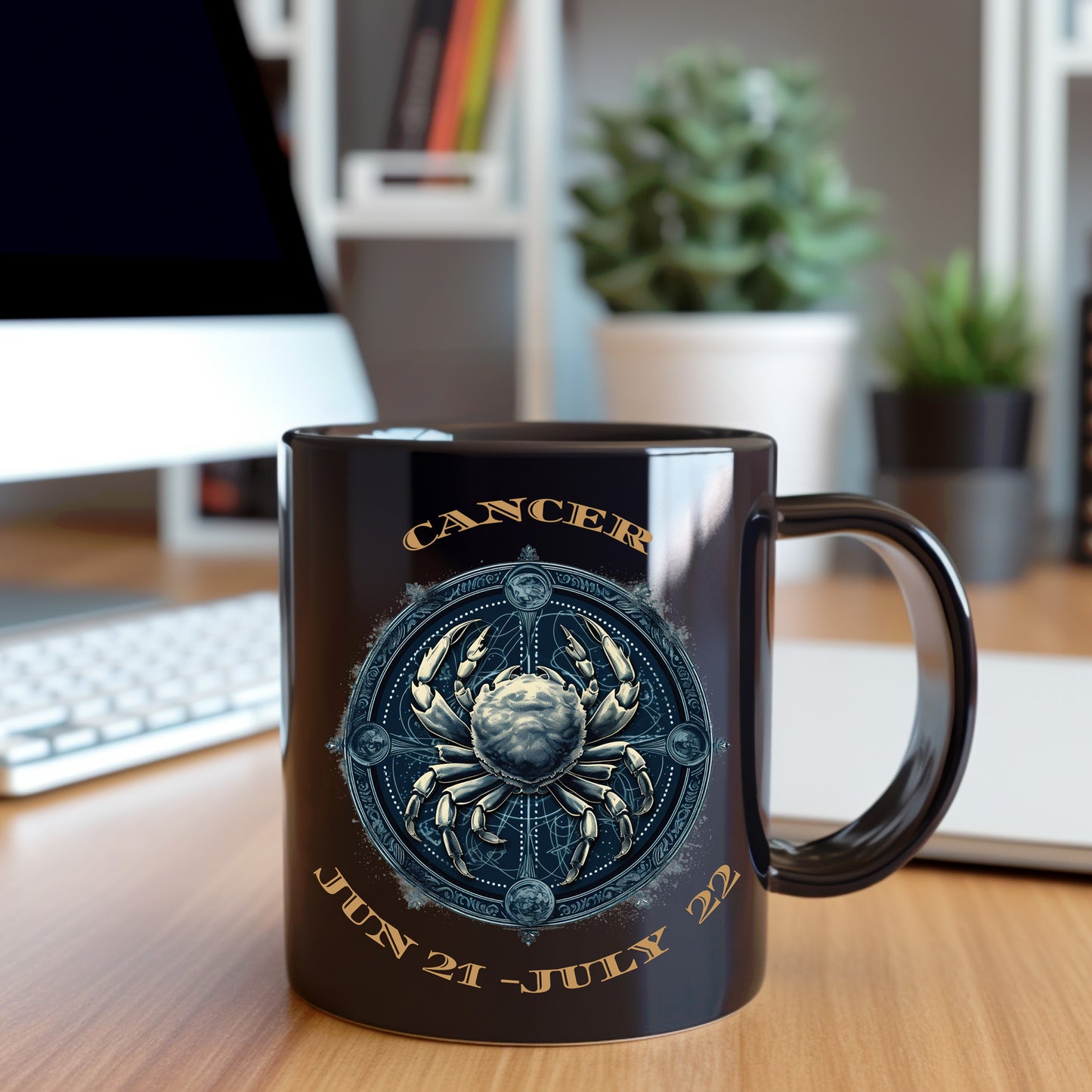 cancer black mug