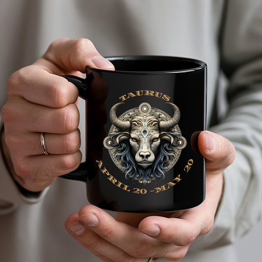 Taurus Black Mug