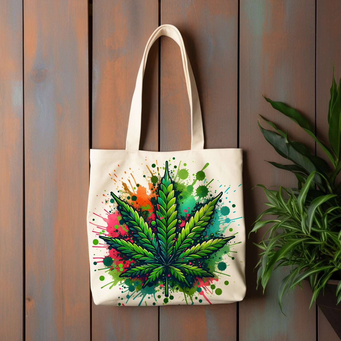 marijuana canvas tote bag