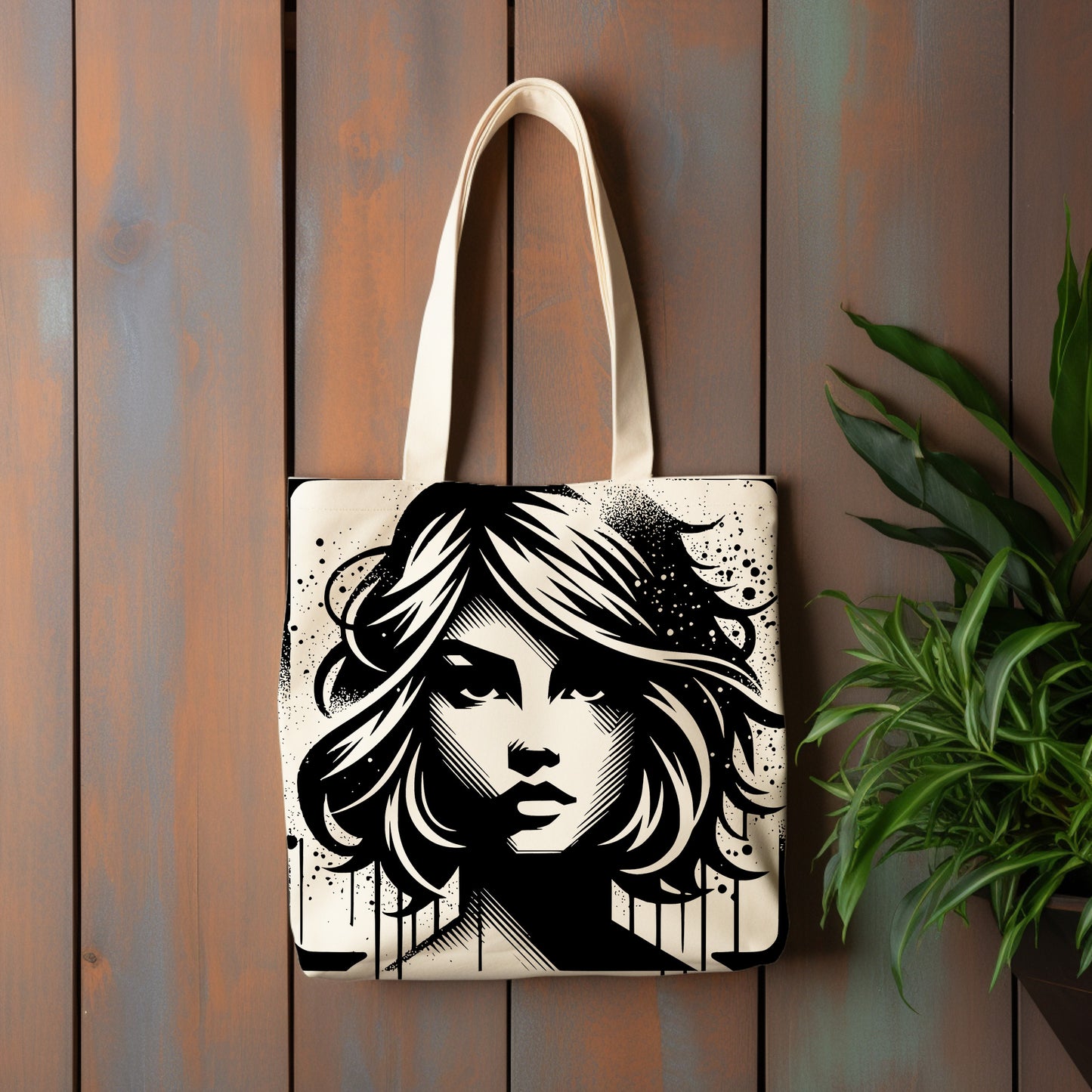 beauty canvas tote bag