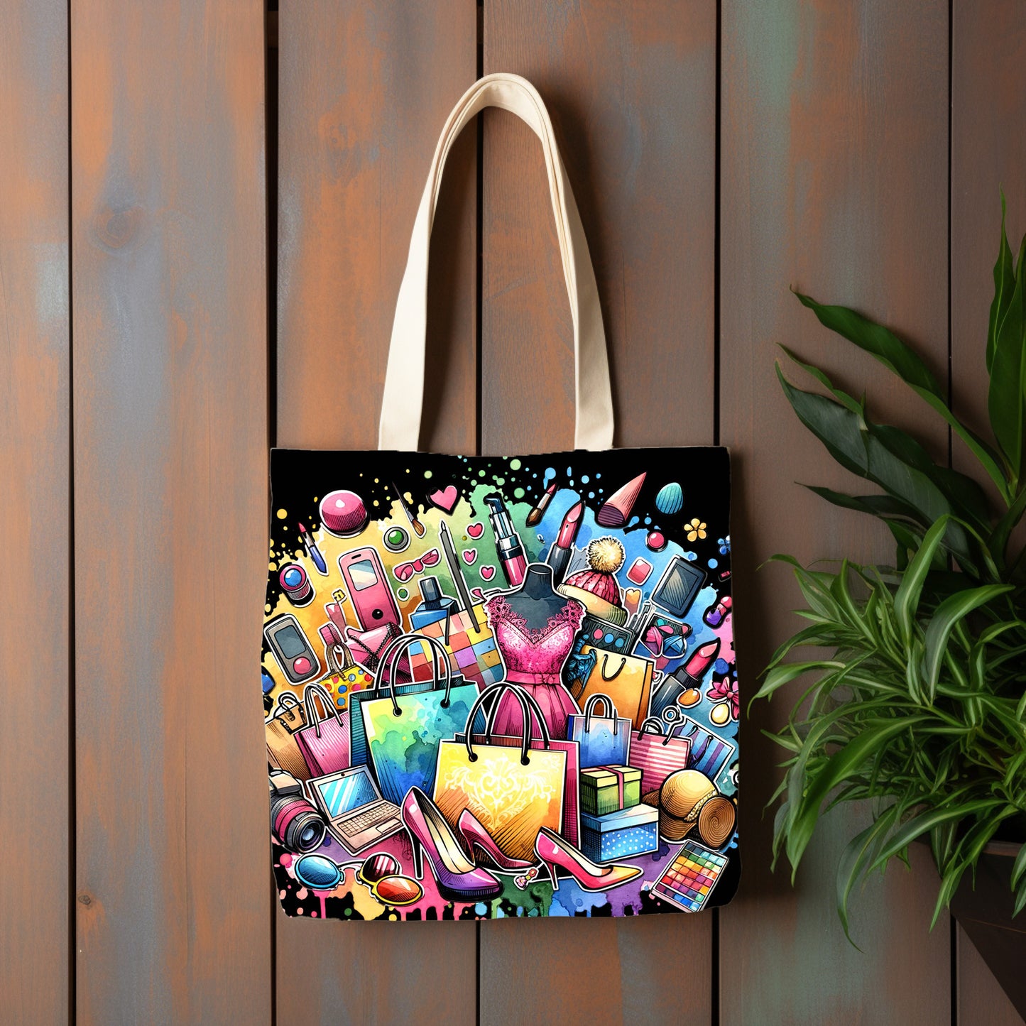 lifestyle canvas tote bag